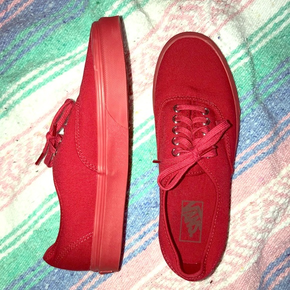 vans red women